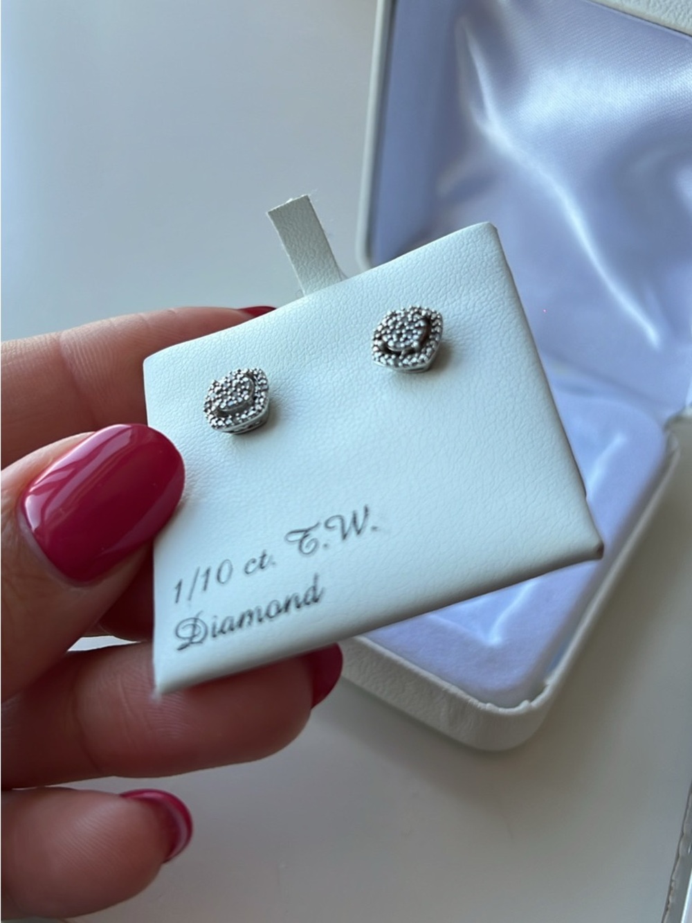 Diamond Cluster Stud Earrings in 925 Sterling Silver
